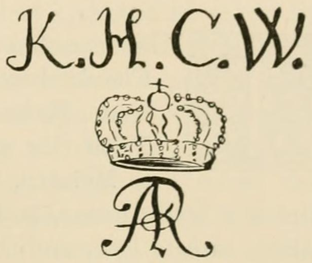 The K.H.C.W. beneath a crowned AR monogram mark as engraved in Chaffers 1891, page 471
