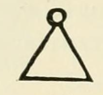 The A triangle with a circle above mark of Frankenthal, as engraved in Chaffers 1891
