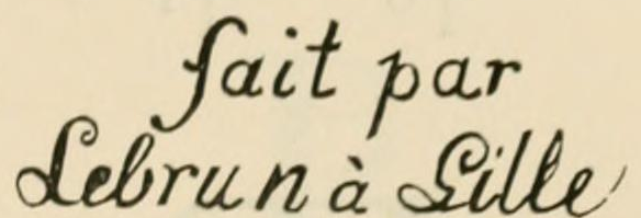 The fait par Lebrun à Lille mark of Lille, as engraved in Chaffers 1891