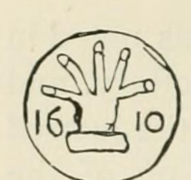The A hand within a circle, dated 16 · 10 mark as engraved in Chaffers 1891, page 158