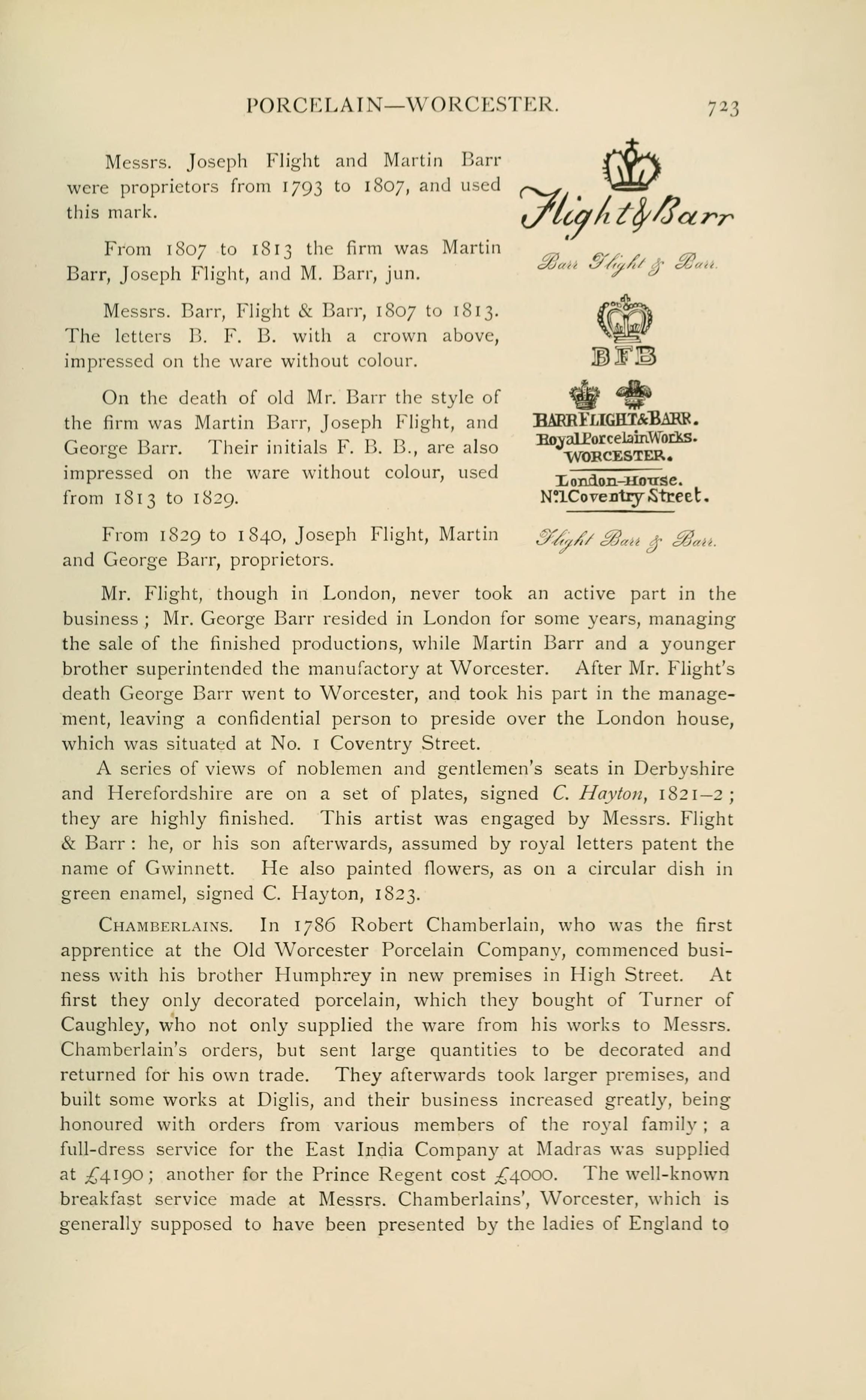 Page 723 of Chaffers 1891, the source for this entry