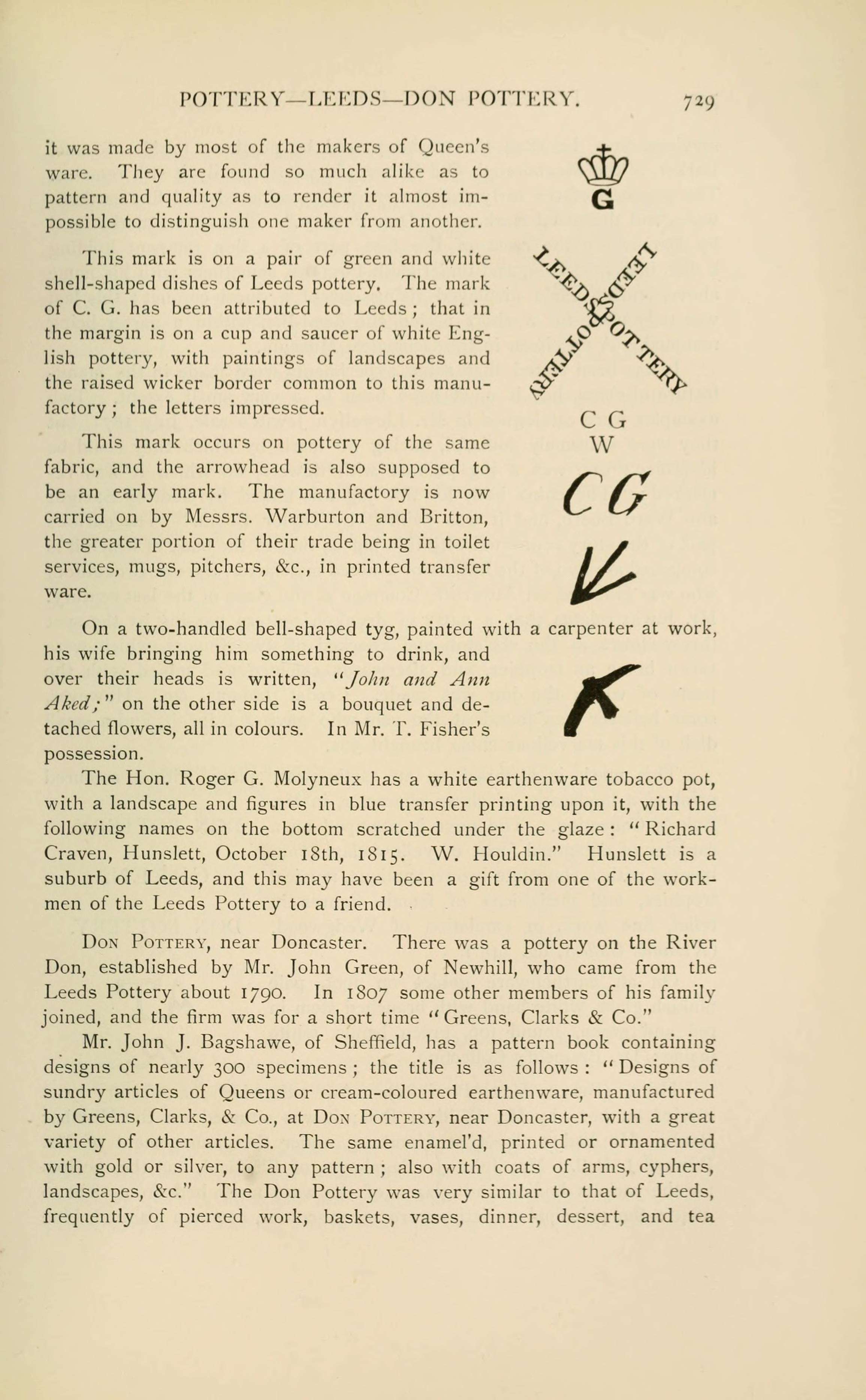 Page 729 of Chaffers 1891, the source for this entry