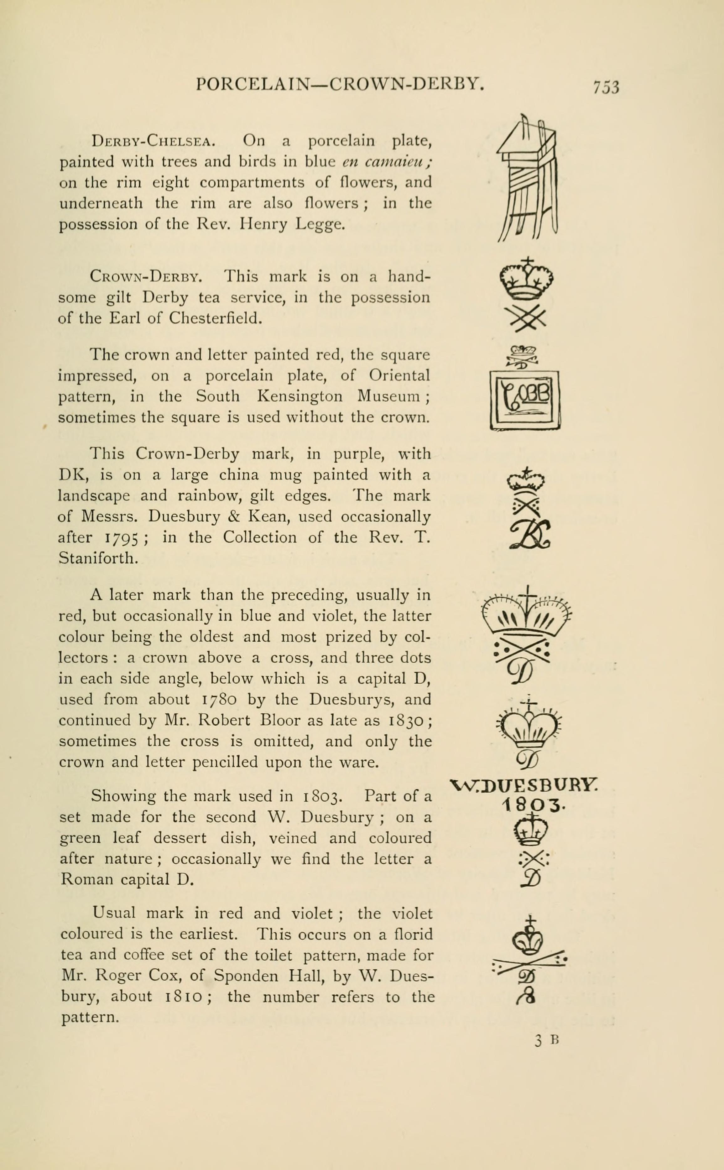 Page 753 of Chaffers 1891, the source for this entry